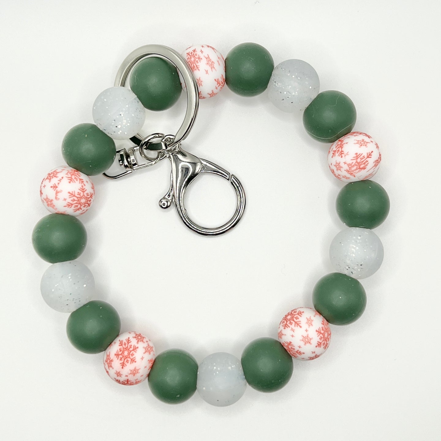 Red Snowfall Wristlet